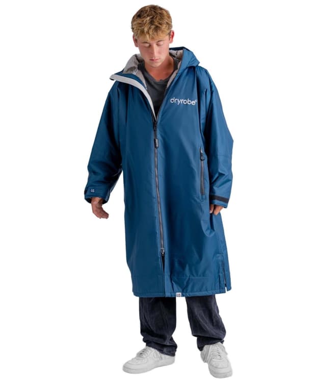 Dryrobe Advance Long Sleeve Changing Robe - Deep Sea Blue / Sand Camo