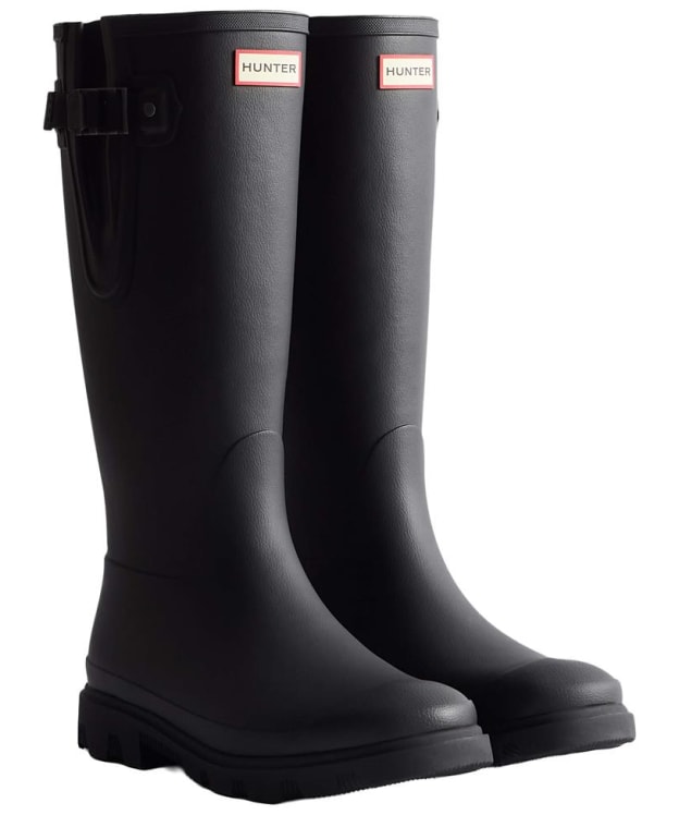 Hunter Field Downpour Adjustable Wellington Boots - Black
