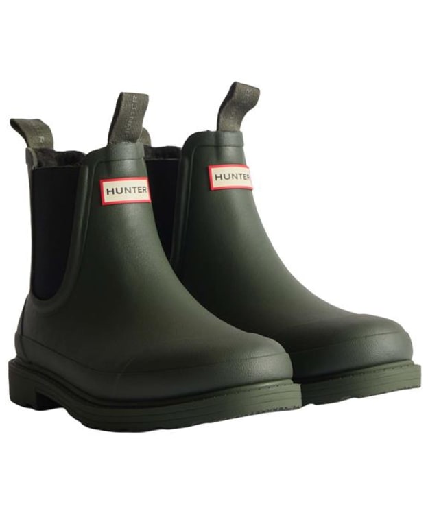 Women's Hunter Elements Insulated Chelsea Wellington Boots - Dark Olive