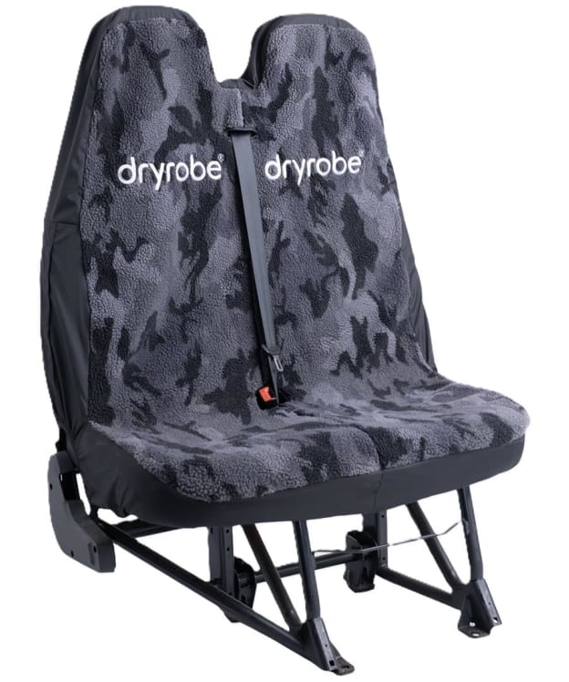 dryrobe® V3 Double Car Seat Cover - Black Camo / Black