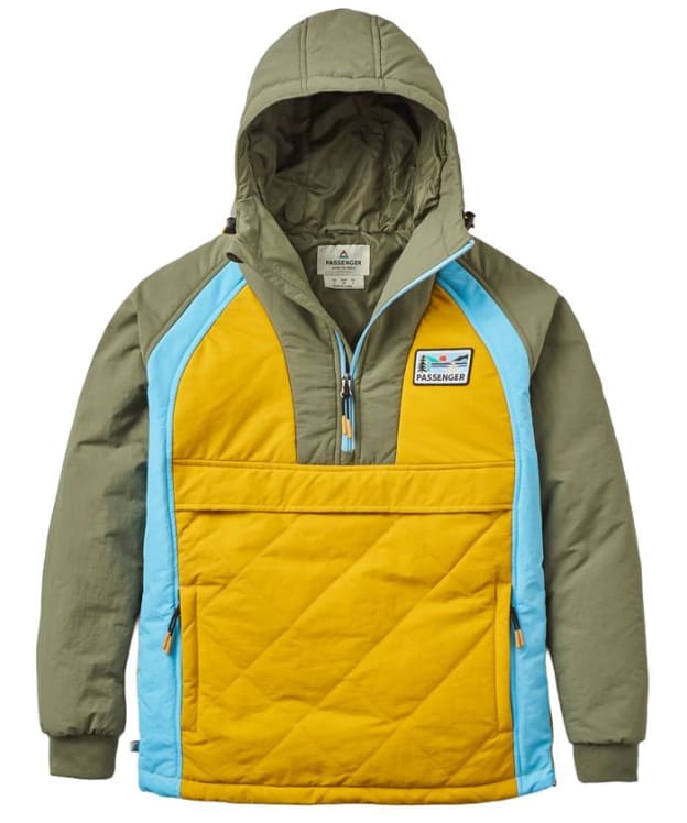 Women's Passenger Clothing Ocean 2.0 Recycled Insulated 1/2 Zip Jacket - Dusty Olive / Heritage Yellow