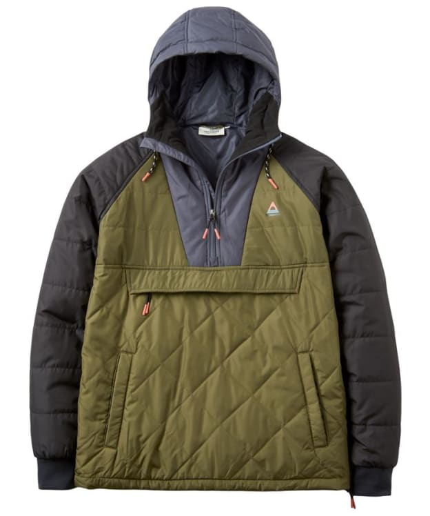 Men's Passenger Clothing Oceanic Recycled Insulated 1/2 Zip Jacket - Black / Khaki