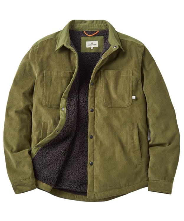Men's Passenger Clothing Kodiak 2.0 Sherpa Lined Cord Overshirt - Khaki