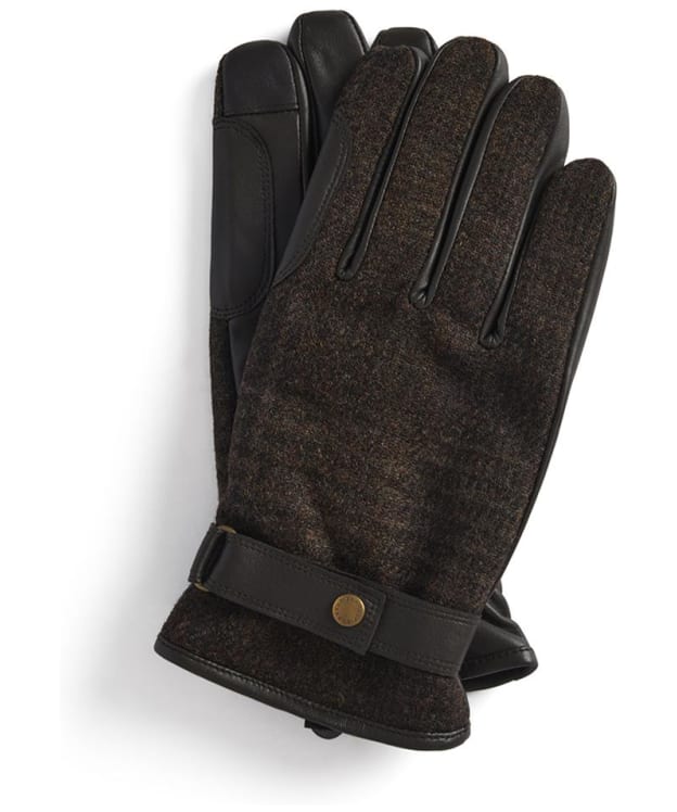 Men's Barbour Deveron Tweed Gloves - Coffee