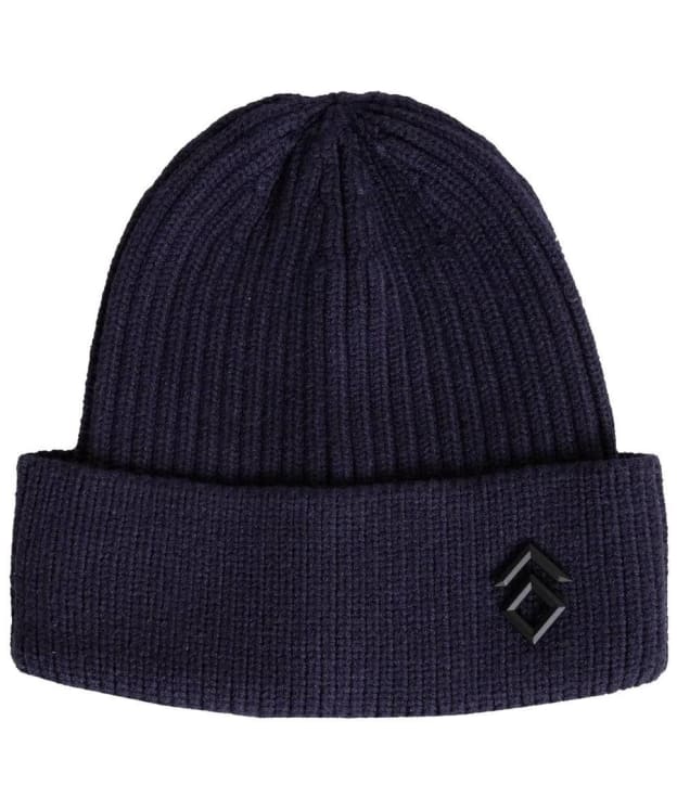 Women's Aztec Diamond Knitted Logo Beanie - Navy