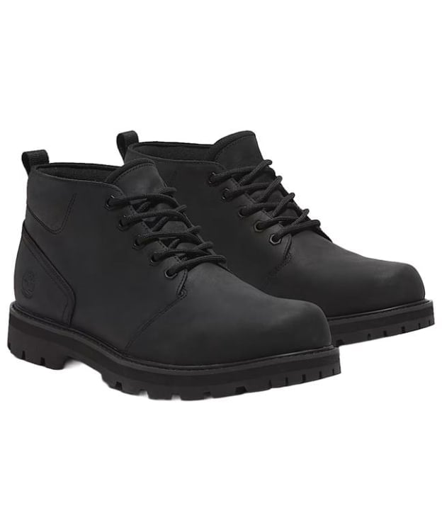 Men's Timberland Britton Road Waterproof Nubuck Mid Boots - Black Fullgrain