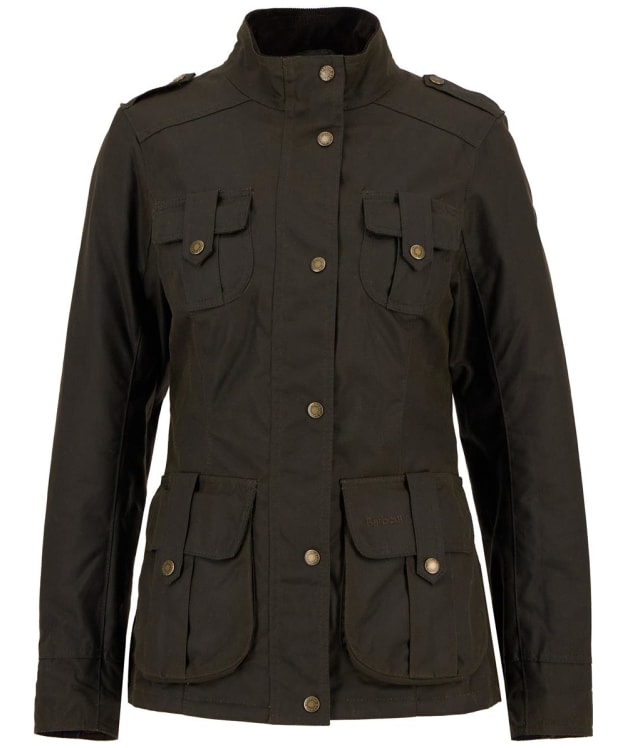 Women’s Barbour Winter Defence Waxed Jacket - Olive