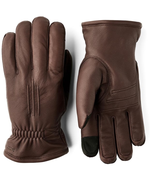 Men's Hestra Alvar Leather Gloves - Espresso