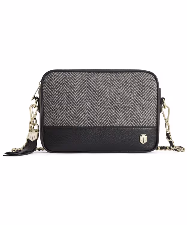 Women's Fairfax & Favor Finsbury Herringbone Cross Body Bag - Black