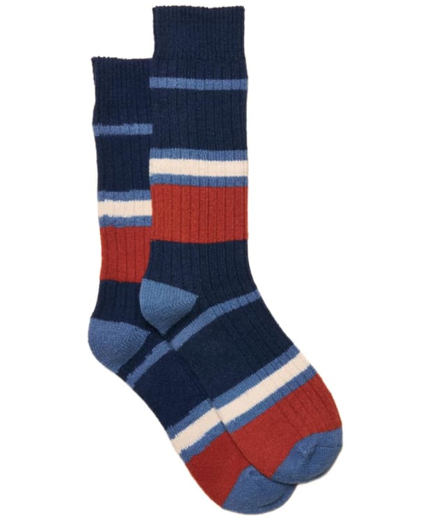 Men's Joules Gibson Cosy Socks - Orange / Navy