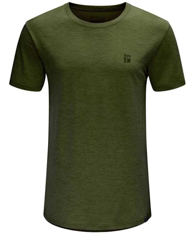 Men's Swazi Hoodoo Short Sleeve Merino Base Layer Top - Olive