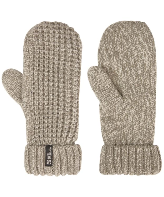 Women's Jack Wolfskin Medley Knit Mittens - Linen