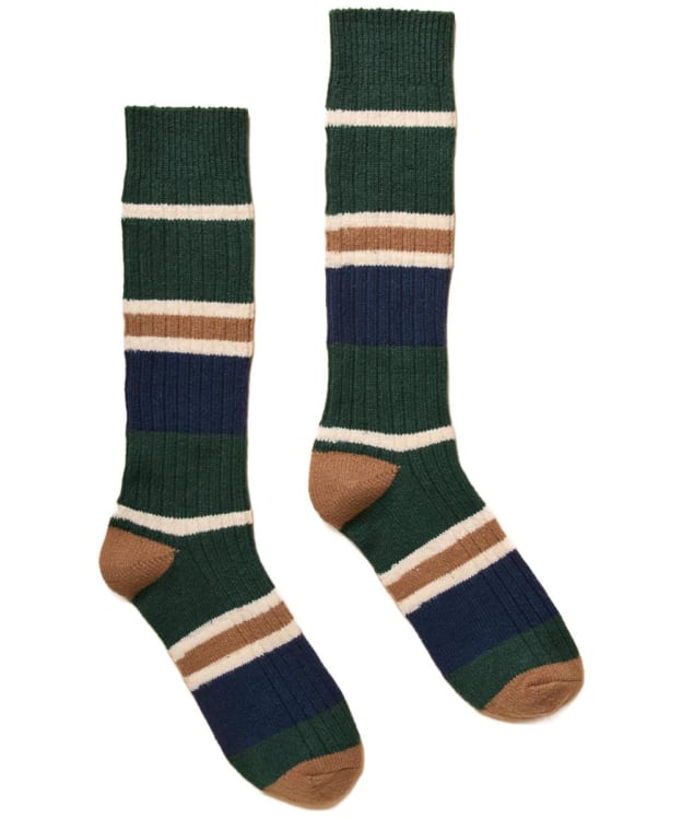 Men's Joules Gibson Cosy Socks - Green / Navy