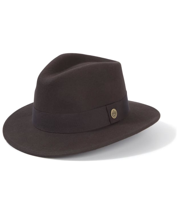 Hicks & Brown The Norfolk Wool Fedora - Dark Brown