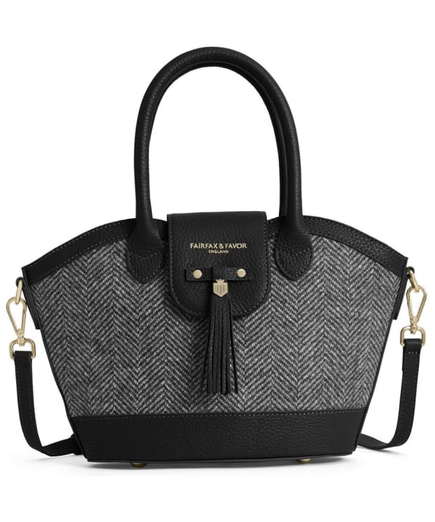 Women's Fairfax & Favor Mini Windsor Herringbone Tote Bag - Black