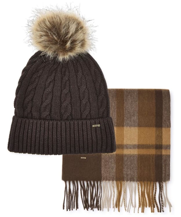 Women’s Dubarry Foley Hat and Scarf Gift Set - Elk