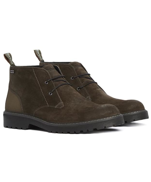 Men's Barbour Maxwell Waterproof Chukka Boots - Oiled Brown Suede