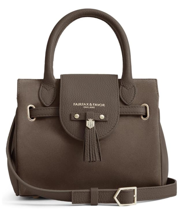 Women's Fairfax & Favor The Mini Windsor Suede Handbag - Fog
