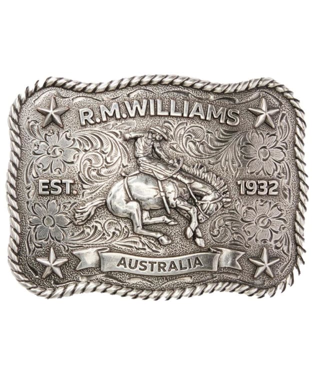 R.M. Williams Cloudbuster Trophy Belt Buckle - Antique Silver