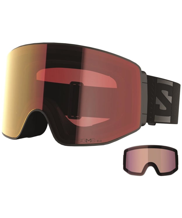 Salomon Sentry Prime Goggles - Sigma Photo Poppy Red & Sigma Light Blue Lenses - Black
