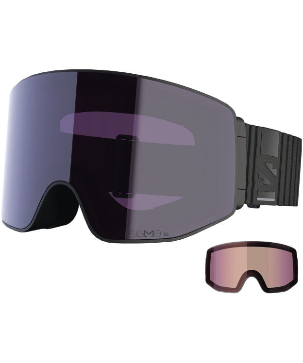 Salomon Sentry Prime Goggles - Sigma Sky Blue & Sigma Light Blue Lenses - Black