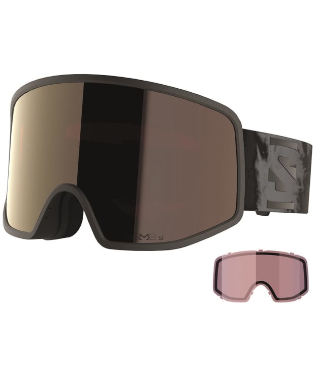 Salomon Sentry Pro Goggles - Sigma Gun Metal & Sigma Silver Pink Lenses - Black