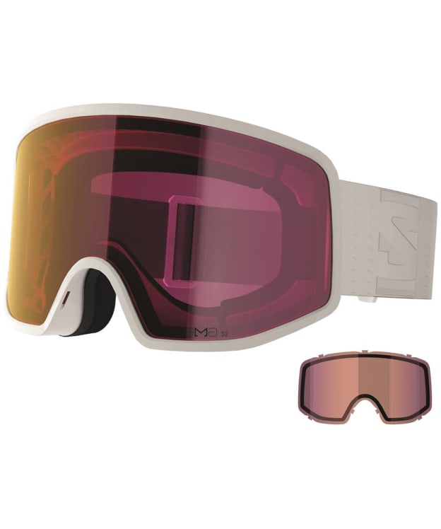 Salomon Sentry Pro Goggles - Sigma Poppy Red & Sigma Light Blue Lenses - White