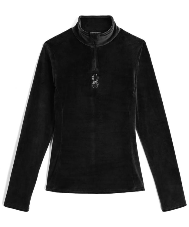 Women's Spyder Shimmer Bug 1/2 Zip Fleece - Black