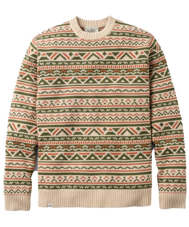 Men's Passenger Clothing Stoked Knitted Jumper - Oatmeal Multi