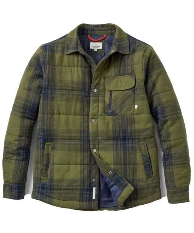 Men's Passenger Clothing Taranaki Quilted Overshirt - Navy / Khaki Check
