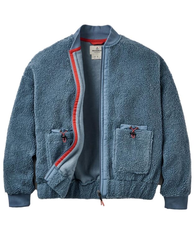 Women's Passenger Clothing Lucia Recycled Sherpa Fleece Jacket - Stormy Blue