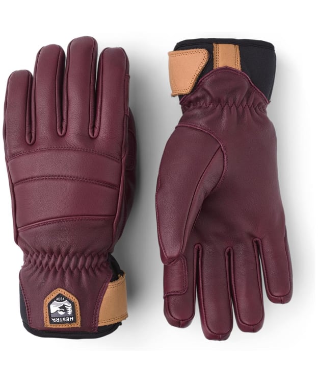 Women's Hestra Fall Line 5 Finger Ski Gloves - Bordeaux