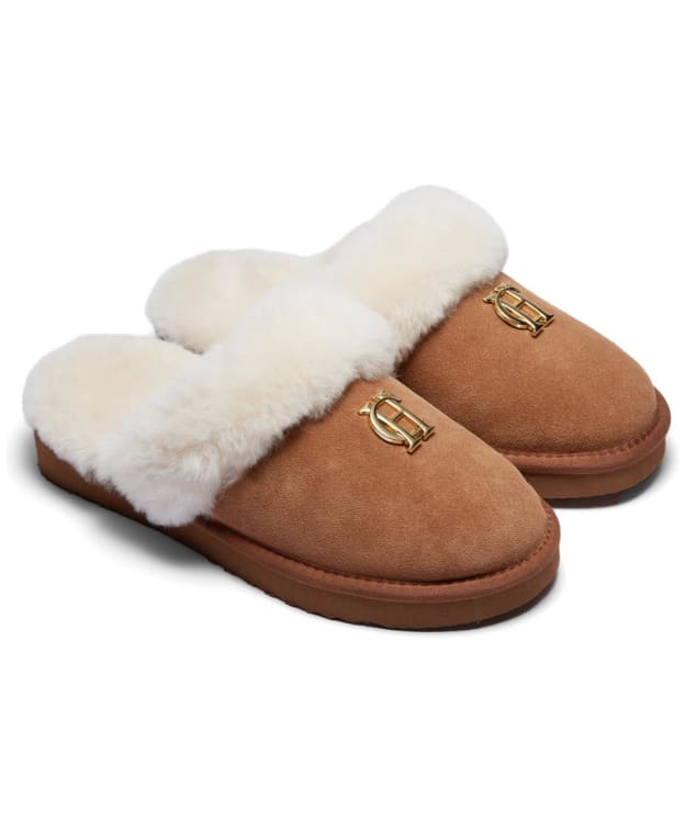 Women's Holland Cooper Shearling Slippers - Tan