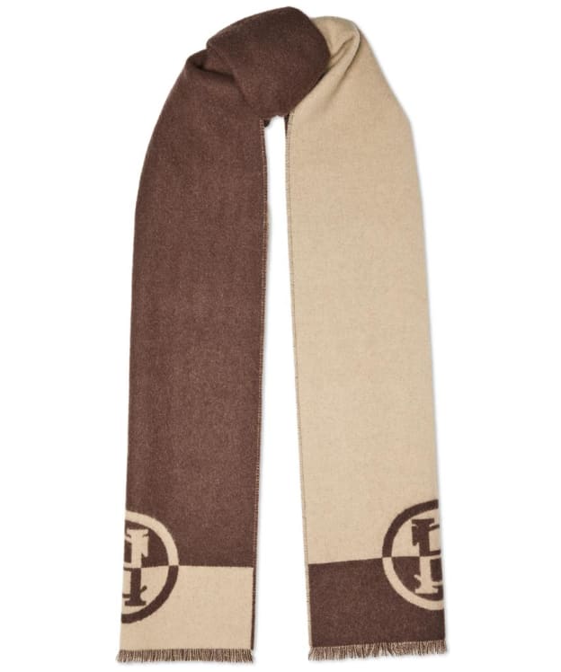 Women's Holland Cooper Jacquard Scarf - Chocolate / Taupe