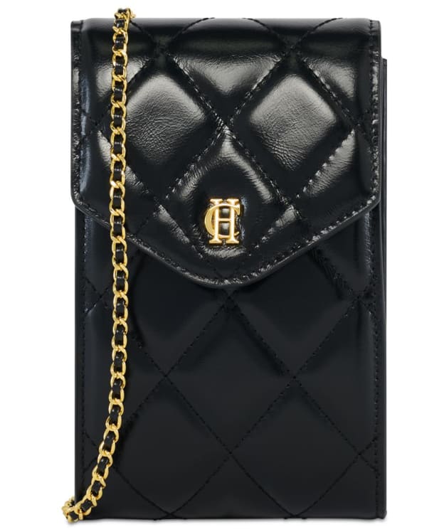Women's Holland Cooper Knightsbridge Quilted Phone Pouch - Black Leather
