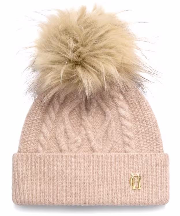 Women's Holland Cooper Sloane Bobble Hat - Taupe Marl