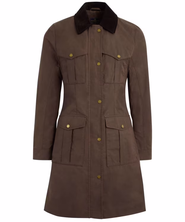Women's Fairfax & Favor Violet Waxed Coat - Bracken