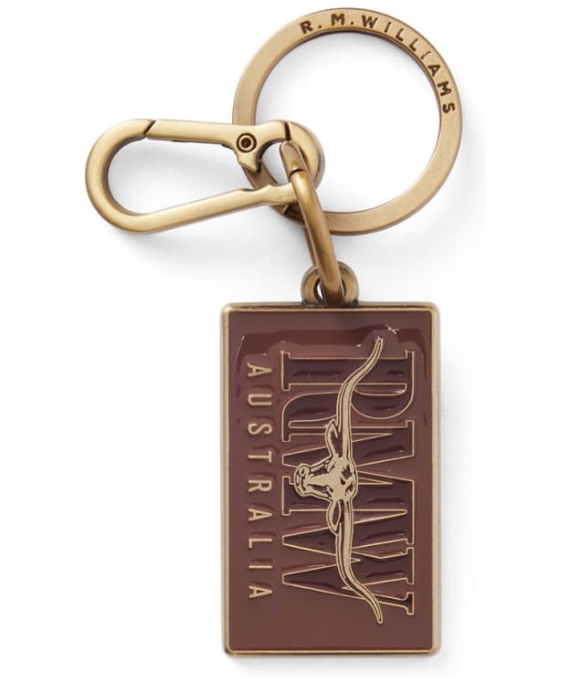 R.M. Williams Heritage Logo Enamel Keyring - Brown