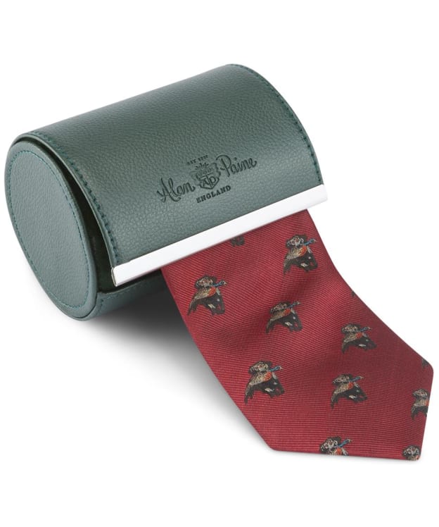 Men's Alan Paine Ripon Silk Tie - Retriever Design - Red