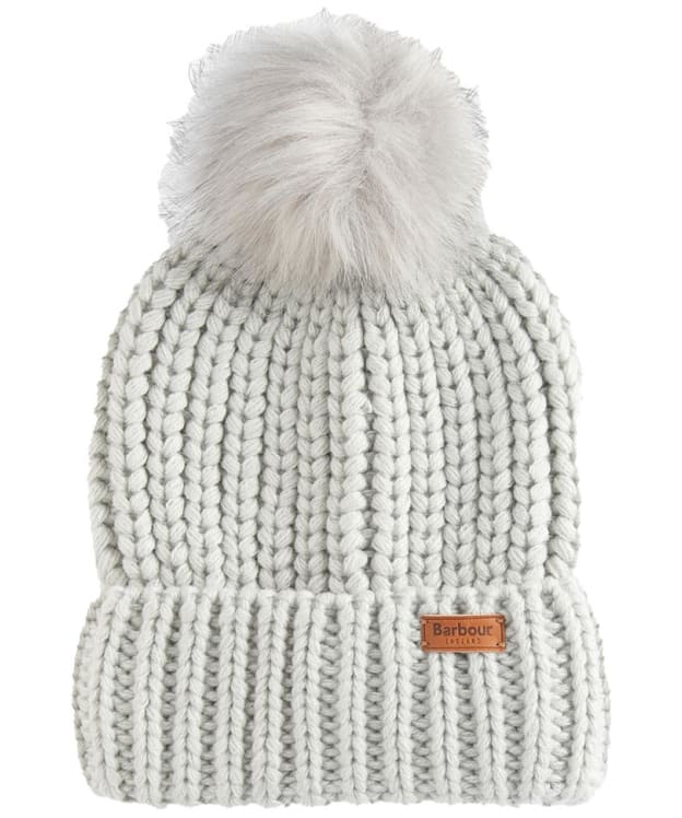 Women's Barbour Saltburn Bobble Hat - Ice White