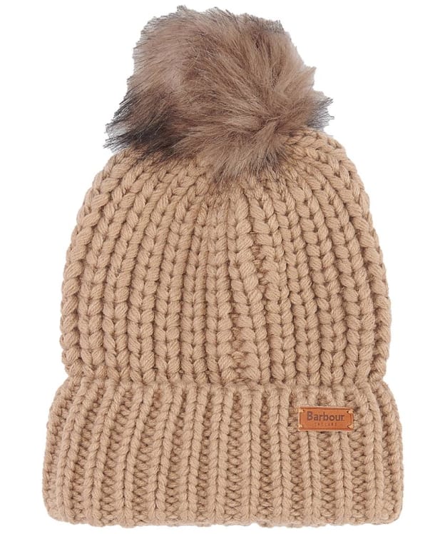 Women's Barbour Saltburn Bobble Hat - Mink