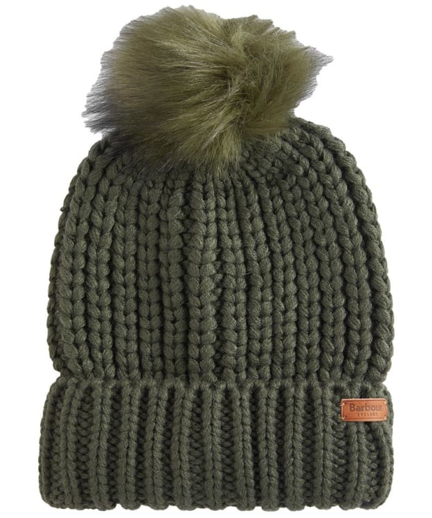 Women's Barbour Saltburn Bobble Hat - Olive