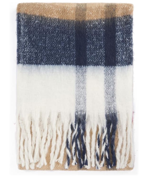 Women’s Barbour Isla Tartan Boucle Scarf - Hessian Tartan