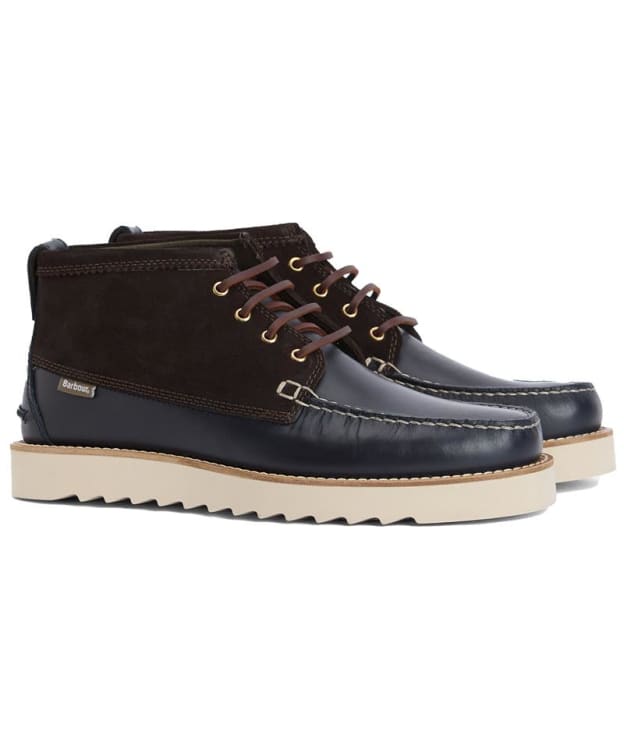 Men's Barbour Hadston Chukka Boots - Navy / Dark Brown