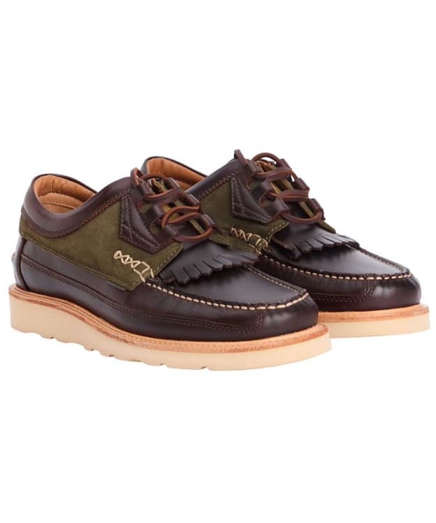 Men's Barbour Grindon Moccasins - Dark Choc / Olive