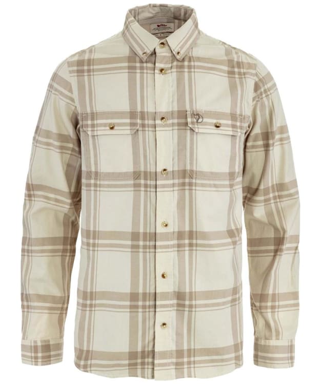 Men’s Fjallraven Övik Lite Flannel Shirt - Chalk White / Fossil
