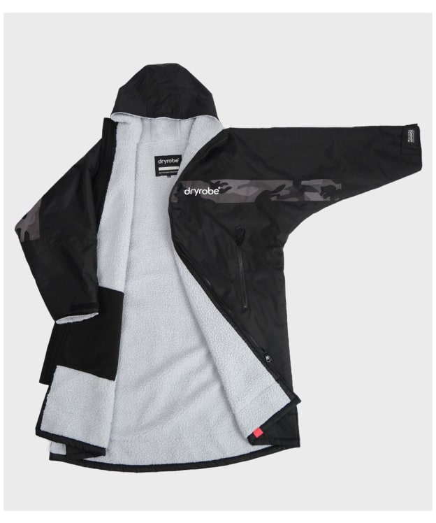 Dryrobe Advance Long Sleeve Changing Robe - Black / Grey Camo