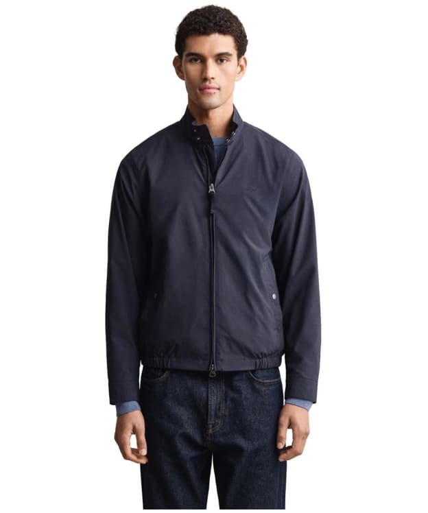 Men's GANT Lightweight Water Repellent Harrington Jacket - Evening Blue