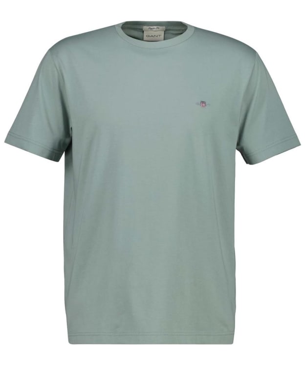 Men's GANT Regular Shield Short Sleeve Cotton T-Shirt - Ceramic Grey