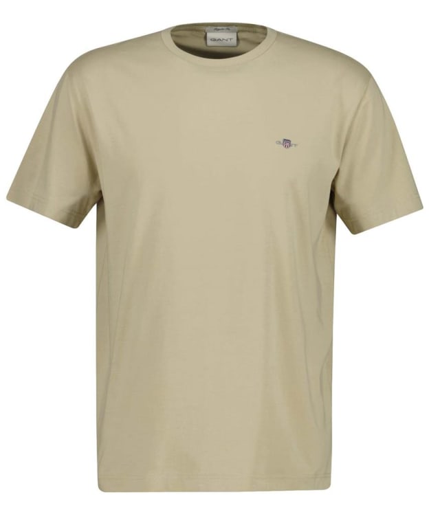 Men's GANT Regular Shield Short Sleeve Cotton T-Shirt - Oat Beige